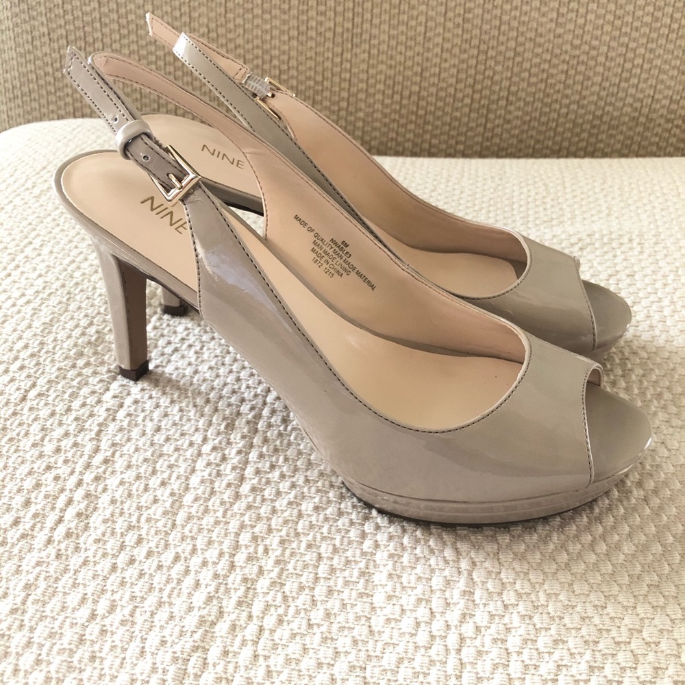 Nine West Beige Strap Heels